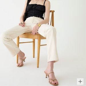 NWT JCREW High-rise full-length '90s classic straight-fit jean in ecru